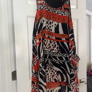 Patrizia Luca Milano Black and orange leopard Dress
